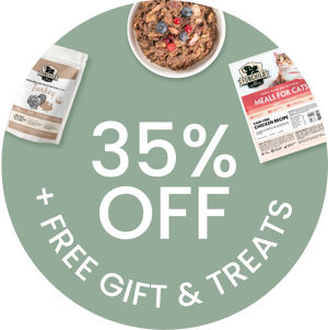 Get 35% off your first box plus a free gift and treats