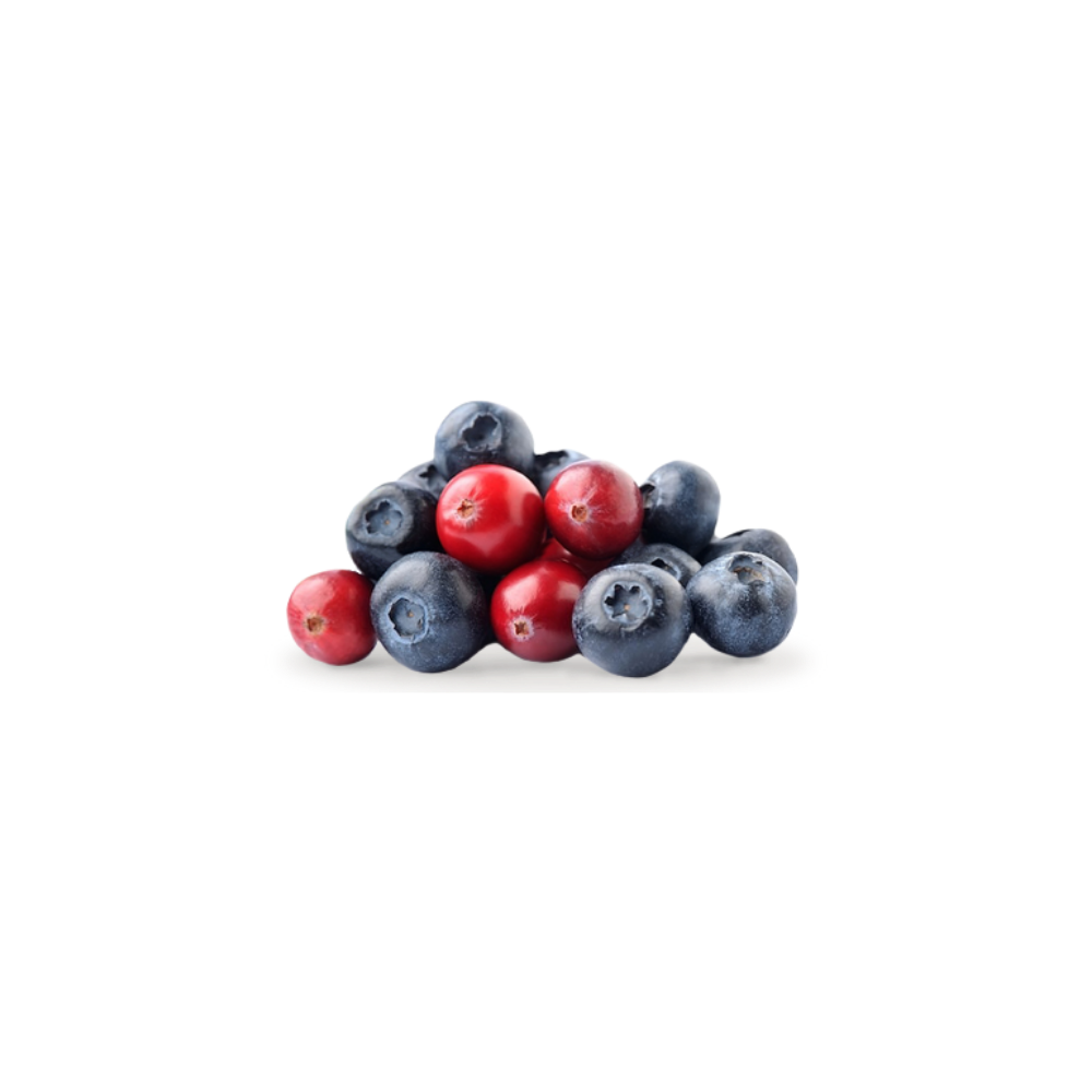 Our Organic Blueberries and Organic Cranberries are a great source of antioxidants, Vitamin C and fibre. 


