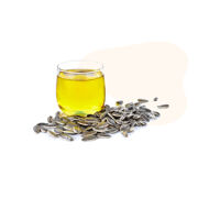 Organic High Linoleic Sunflower Oil, a great source of essential fatty acids, including omega-6. 
