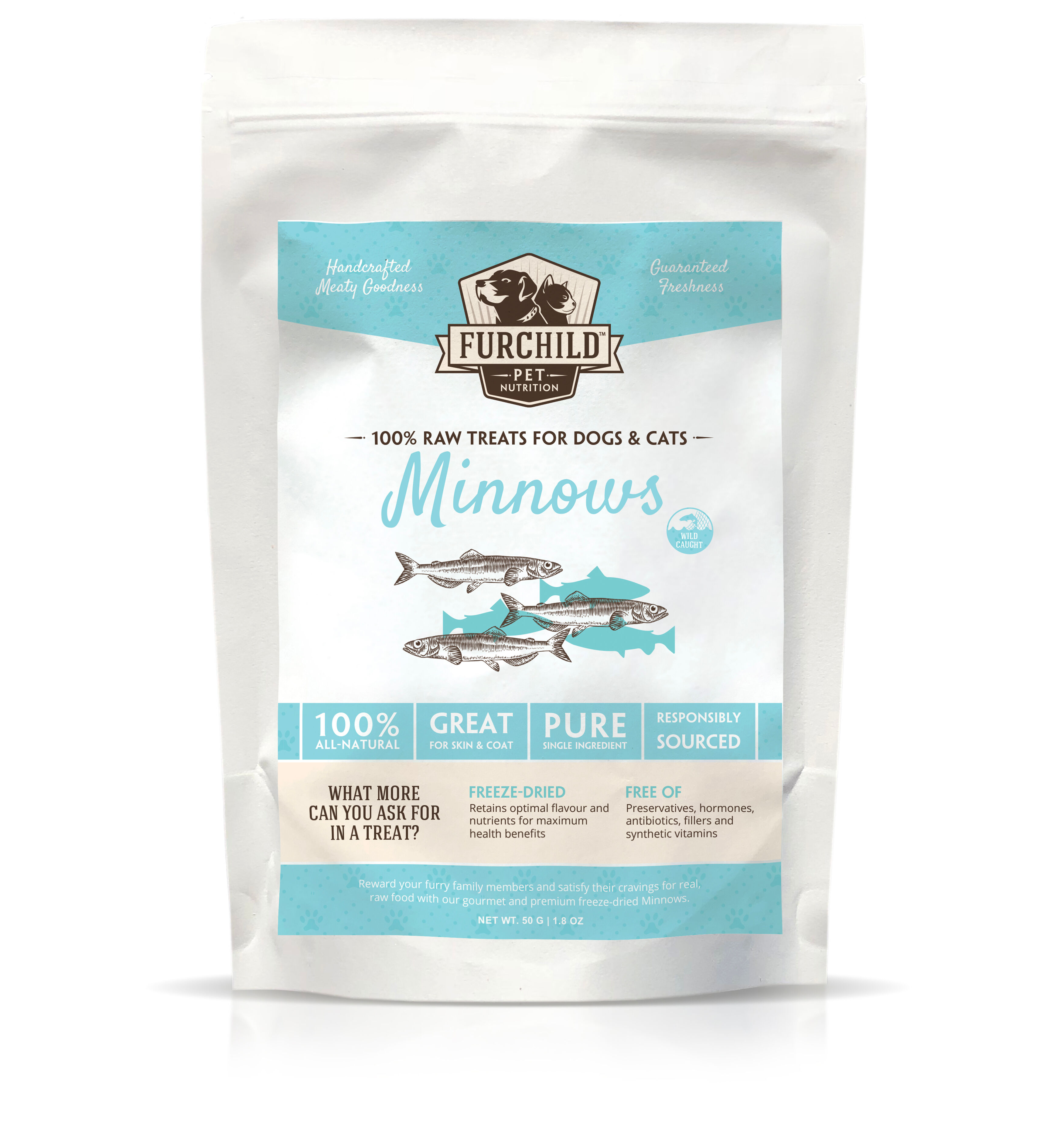 Freeze Dried Raw Minnows Treats for Dogs Cats Online in UAE Furchild