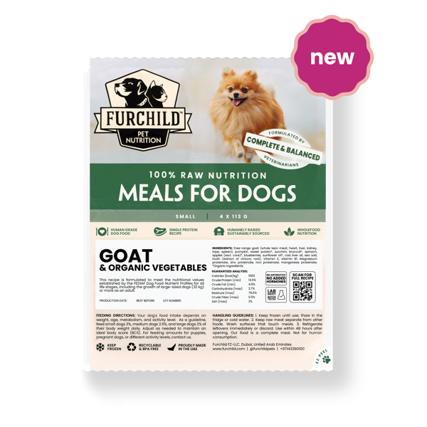 Fresh food for dogs - Goat & Organic Vegetables,  Dog Food Recipe