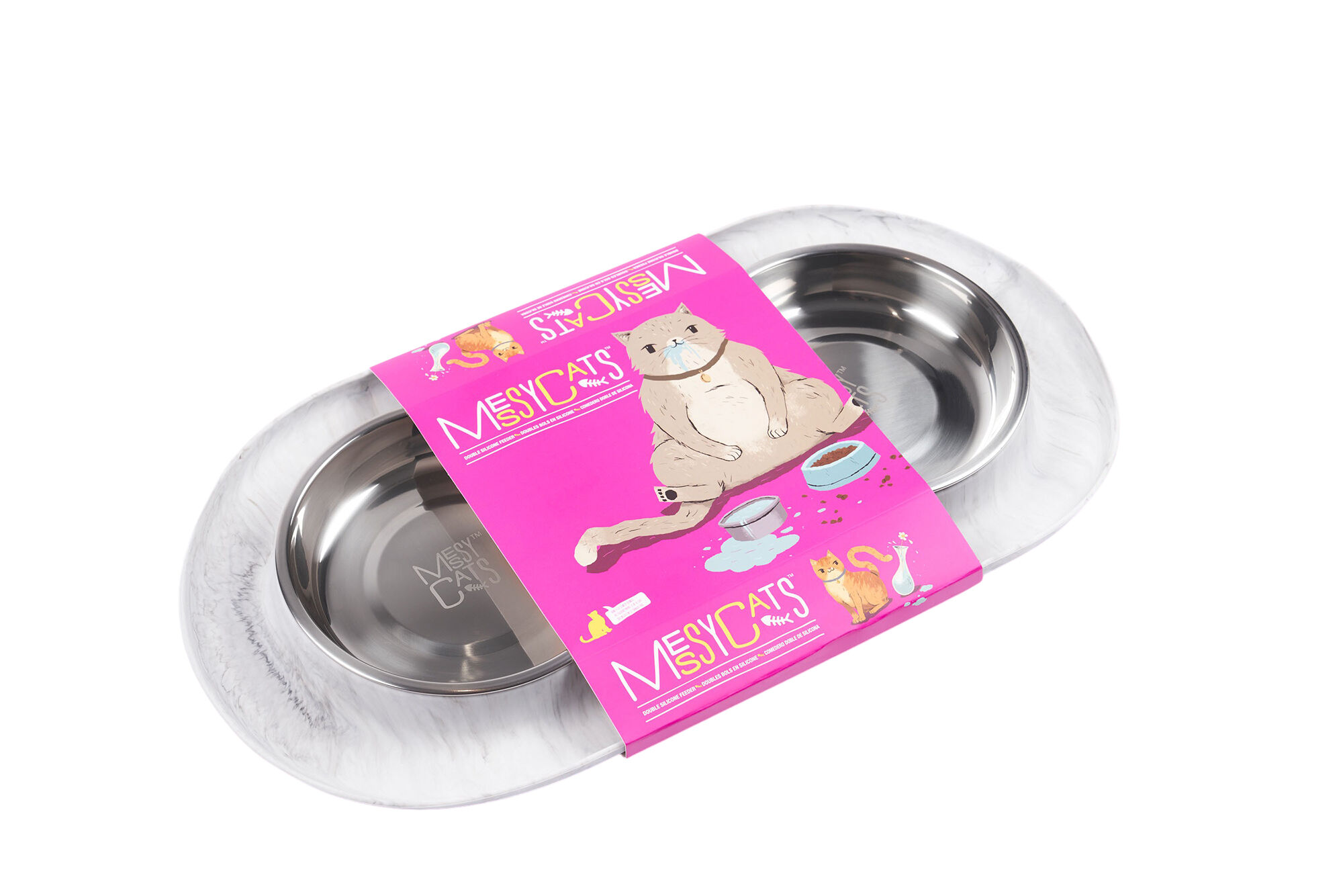 Shop Matte Marble Cat Feeder Online in UAE at Furchild