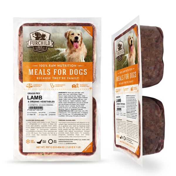 Raw Lamb and Organic Vegetable Meals For Dogs Online in UAE - Furchild
