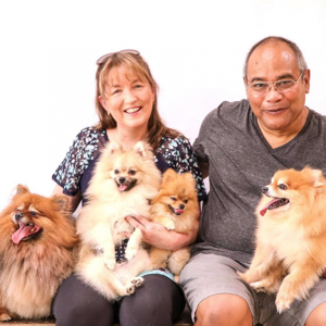 Debbie  Arnett Romeo, Chachie, Colce, Gemma, Popcord, Dingo, Theo, Rocky, Ella, Charlie and Dolce